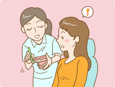 ブラッシング指導の様子